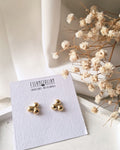 orecchini minimalisti a lobo in ottone